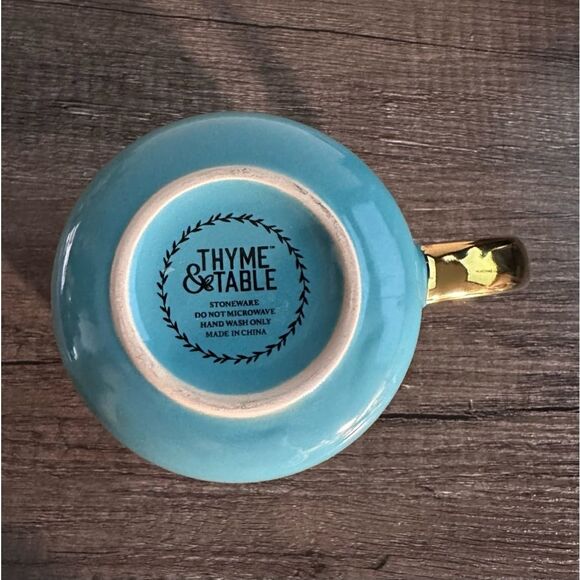 Thyme & Table Floral Gold Coffee Mug - Picture 3 of 5